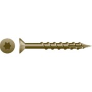 STRONG-POINT Wood Screw, #10, 3-1/2 in, W.A.R. Coated Stainless Steel Flat Head Torx Drive XT1031W